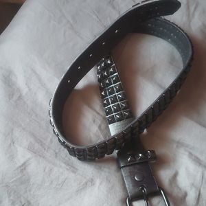 Blacked studded belt